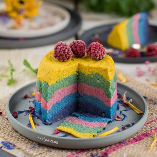 Raw Vegan Rainbow Cheesecake