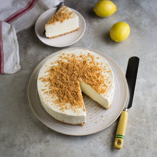 no-churn lemon ice cream cake