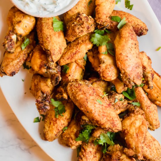 Oven Crisp Turmeric Chicken Wings