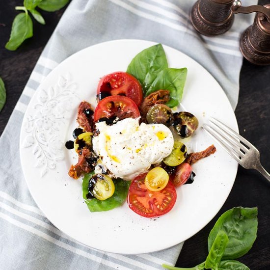 Triple Tomato Burrata Salad