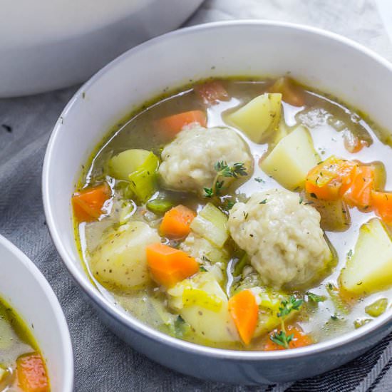 Vegetable Soup with Dumplings