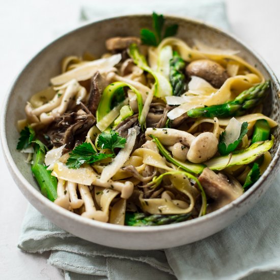 Asparagus Wild Mushroom Pasta