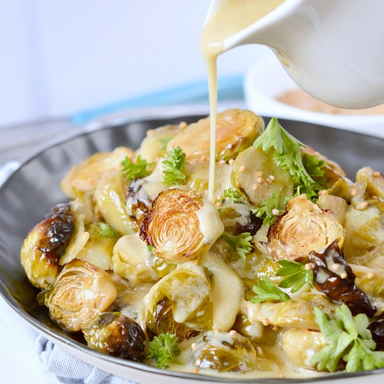 Brussels Sprouts with mustard sauce