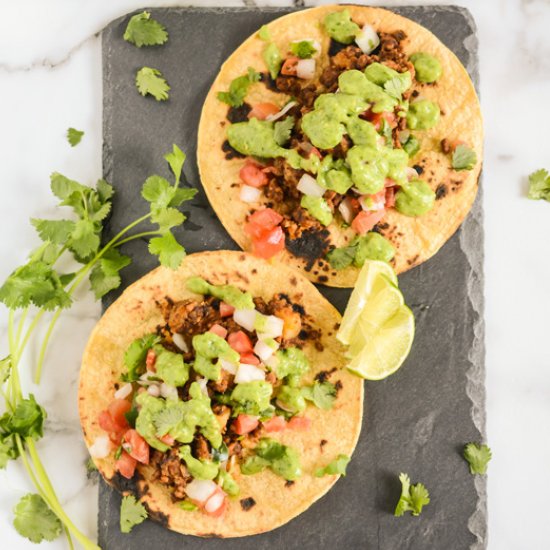 Chorizo and Potato Tacos