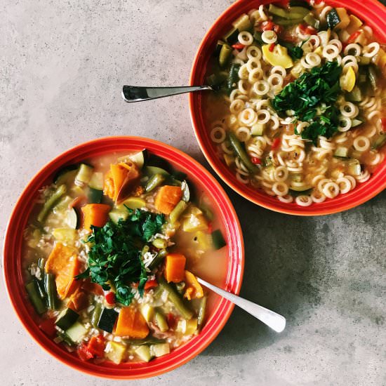 no-bean minestrone soup