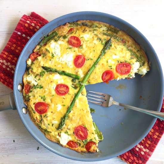 Crab and Asparagus Frittata