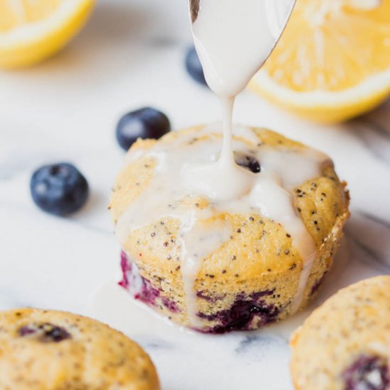 Skinny Blueberry Lemon Muffins