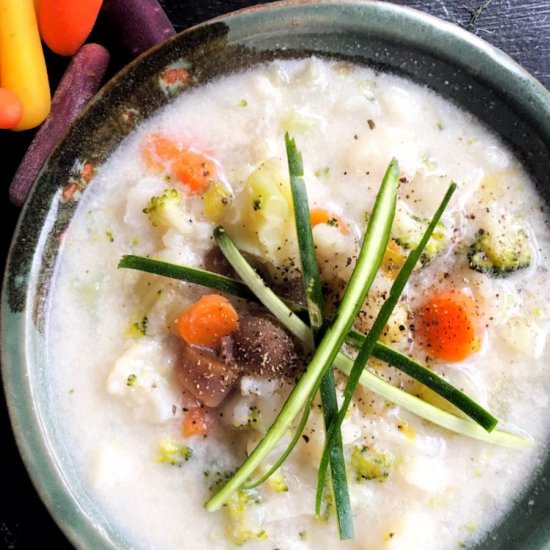 Cauliflower, Broccoli, Carrot Soup