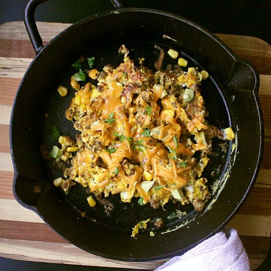 Leftover Taco Scrambled Eggs