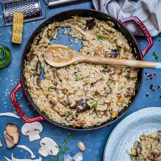 Creamy Bacon And Mushroom Risotto