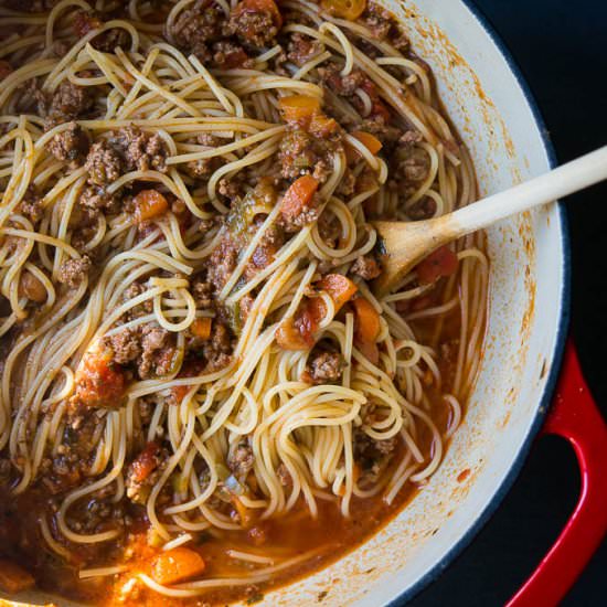 Pressure Cooker Simple Bolognese