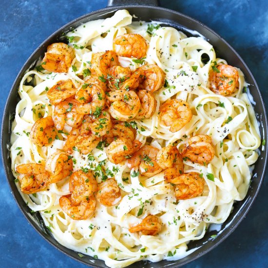 Shrimp Alfredo Fettuccine