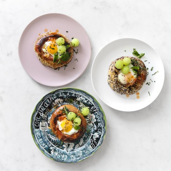 Sheet Pan Egg in a Hole Bagels