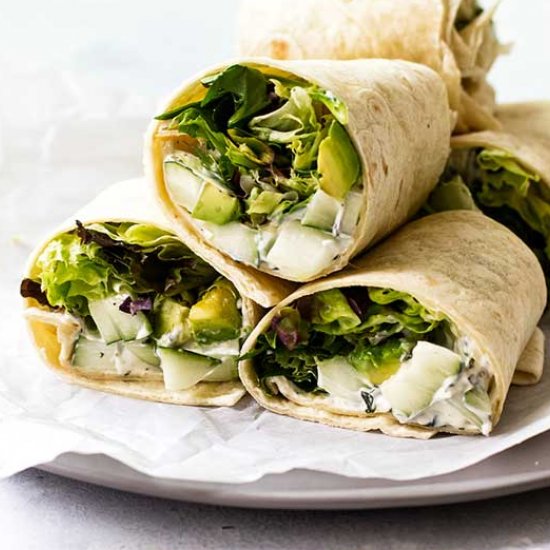 Cucumber Avocado Wraps