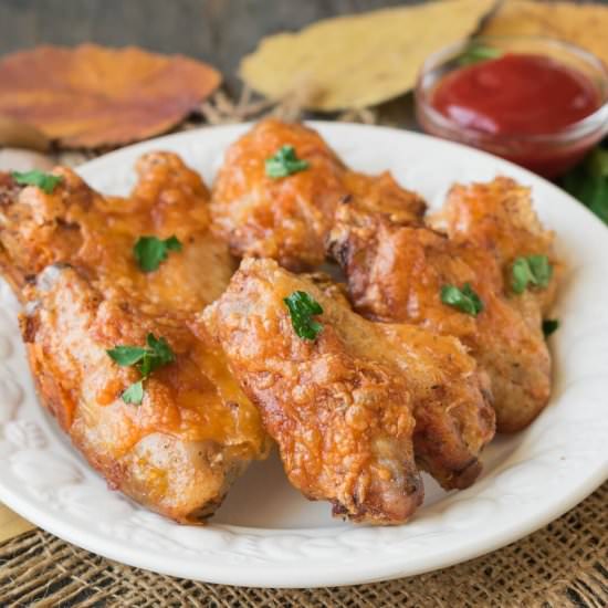 Spicy Chicken Wings with Cheese