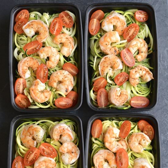 Meal Prep Shrimp Zucchini Noodles