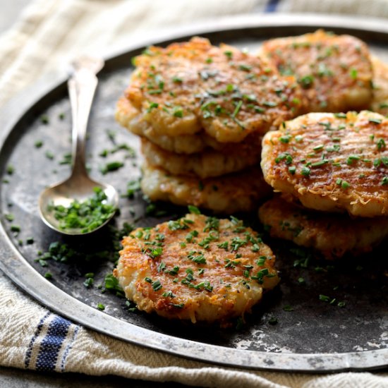 Parmesan Crusted Crushed Turnips