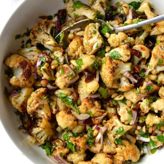 Roasted Cauliflower & Date Salad