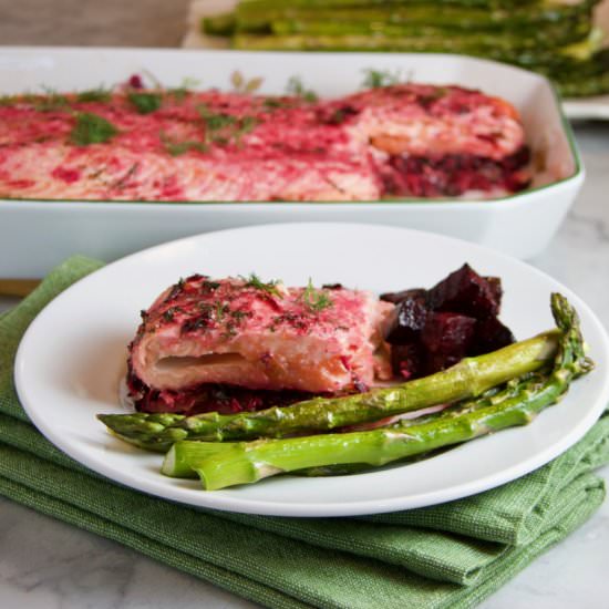 Beet & Dill Roasted Salmon