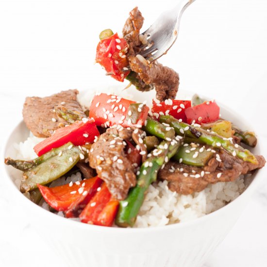 Low Sodium Beef Sesame Stir-fry