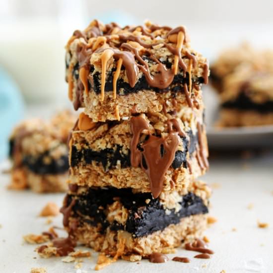 Healthy Almond Chocolate Layer Bars