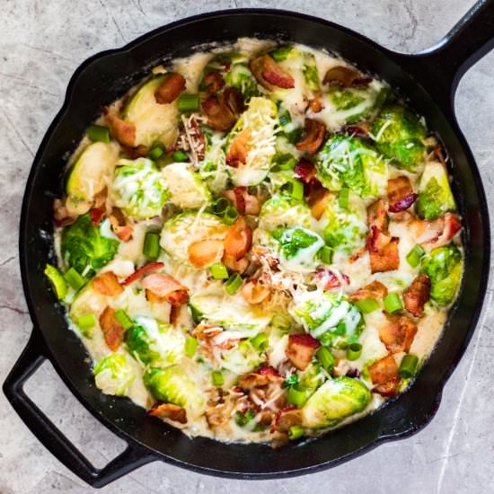 Savory Brussels Sprouts + Bacon