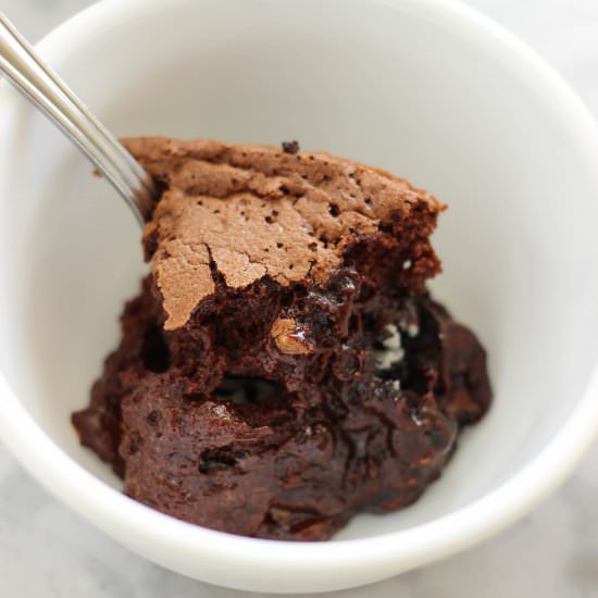 Baked Oreo Brownie Batter Pudding