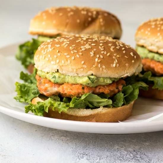 Cilantro-Lime Salmon Burgers