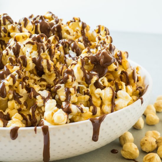 Figgy Hazelnut Butter Popcorn