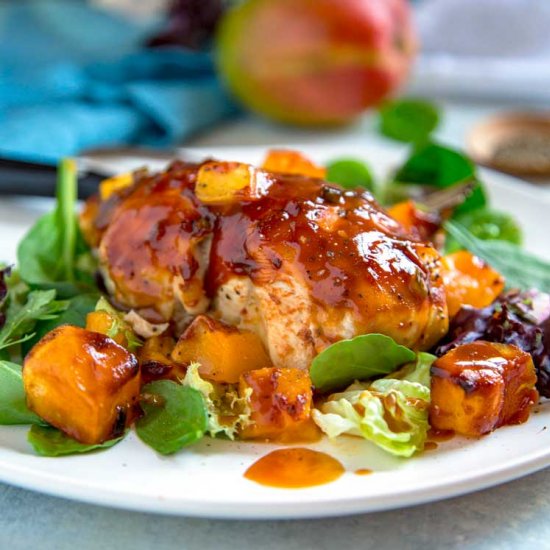 Baked Barbecue Mango Chicken