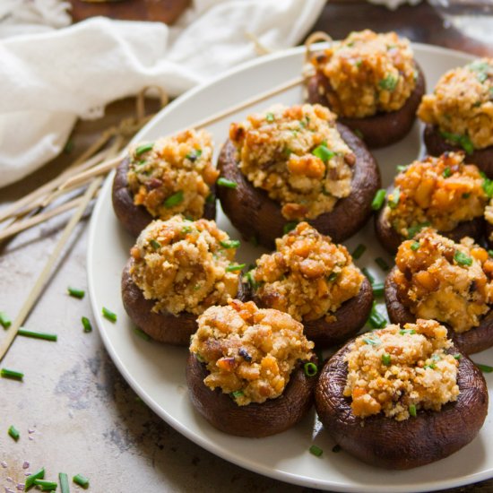 Vegan Stuffed Mushrooms