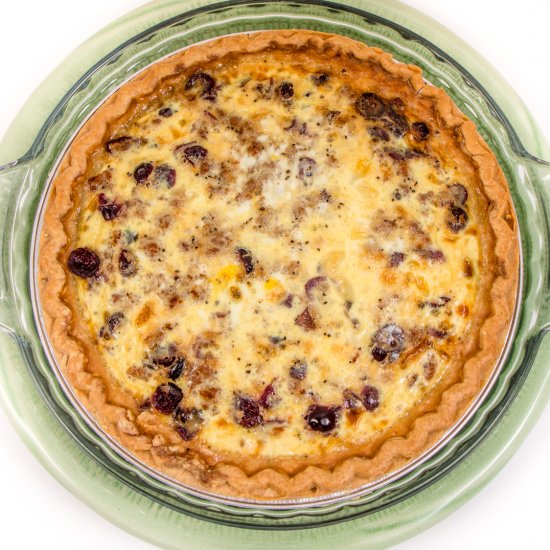 Sausage and Cranberry Quiche