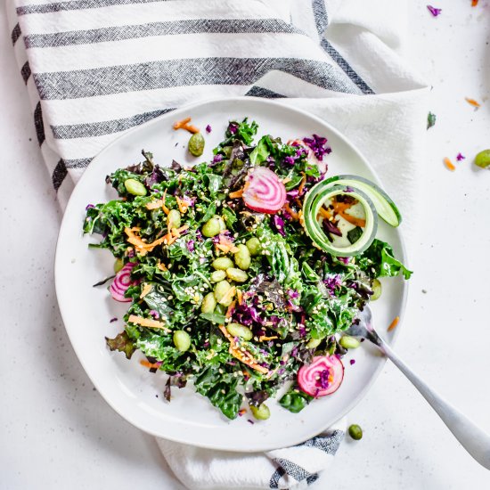 3-Leaf Curried Kale Salad