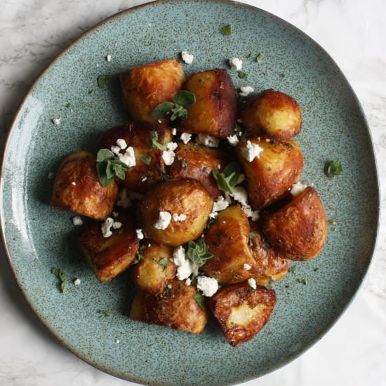 Oregano and Feta Roast Potatoes