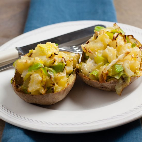 Leek and Brie Stuffed Potatoes