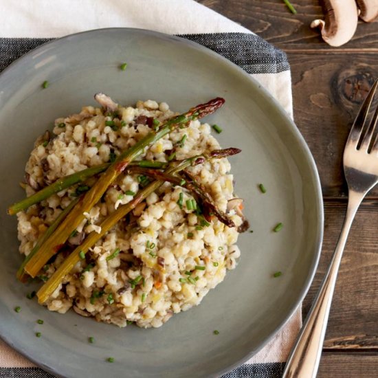 Vegan Mushroom Barley Risotto