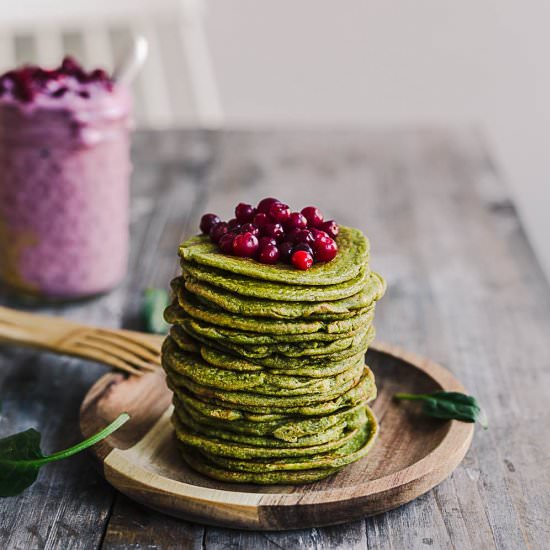 Vegan & gf Spinach Pancakes