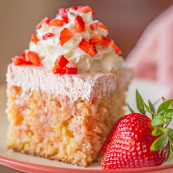 Strawberry Shortcake Poke Cake