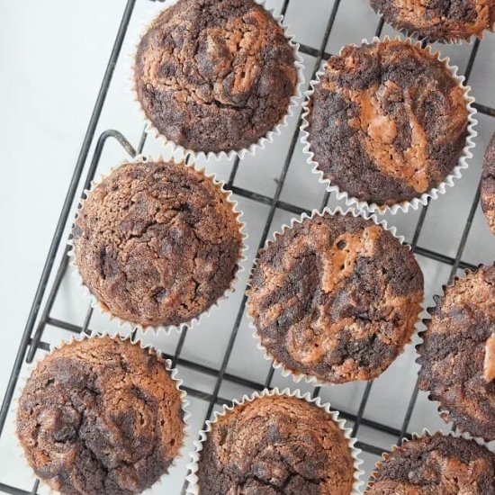 Chocolate Almond Swirl Muffins