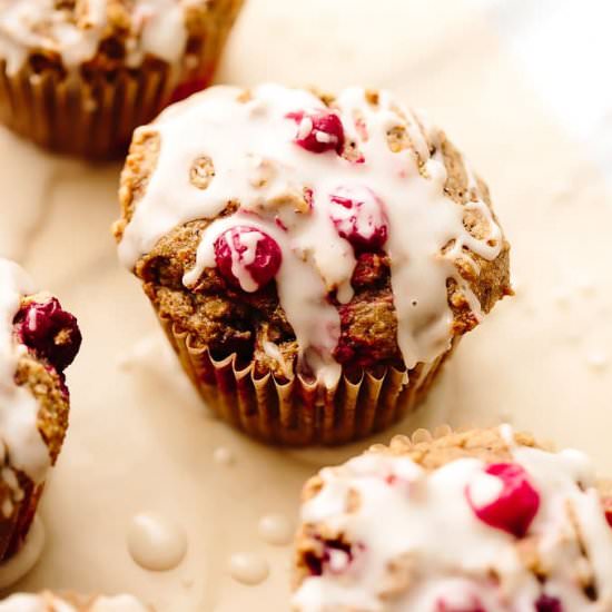 Vegan Cranberry Almond Muffins