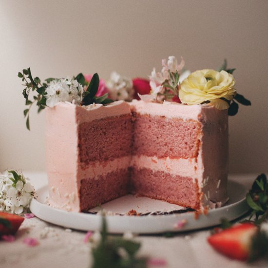 StrawberryVanilla Bean Coconut Cake