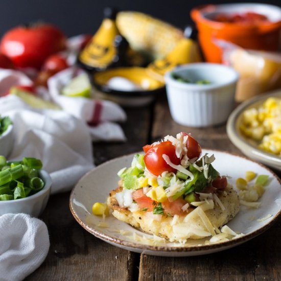 Authentic Colombian cheese arepas