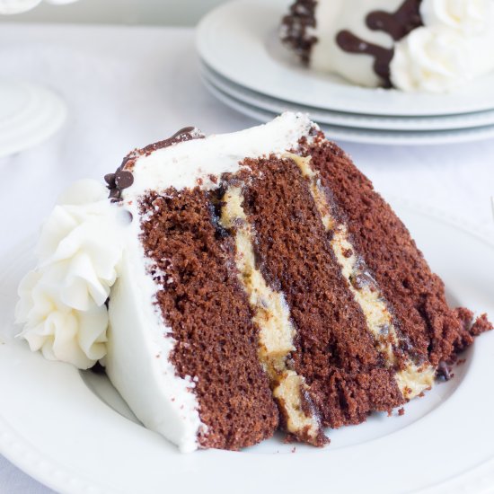 Chocolate Cookie Dough Cake