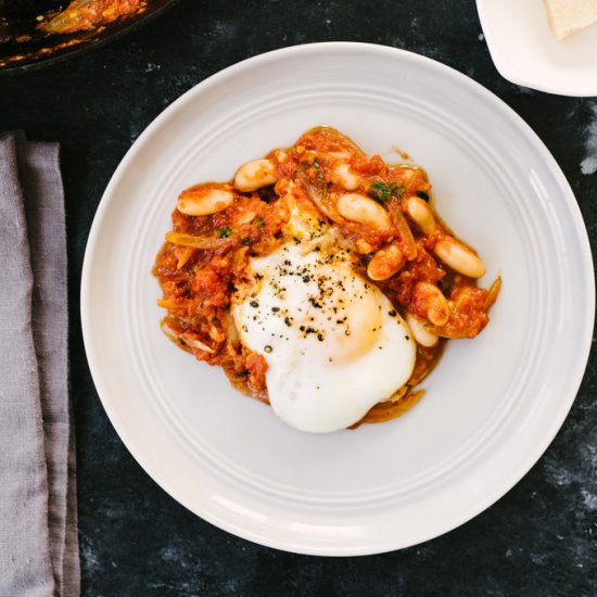 White Bean Eggs in Purgatory