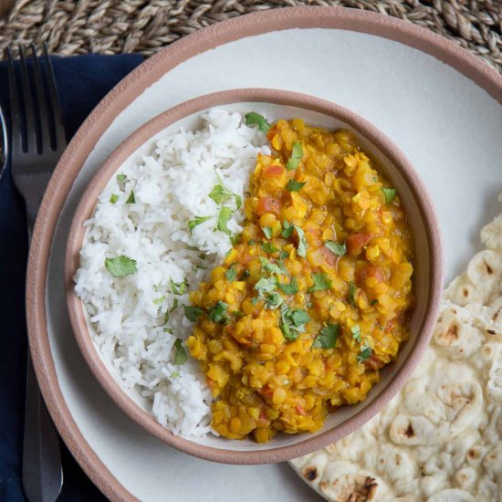 Vegetarian Red Lentil Dal