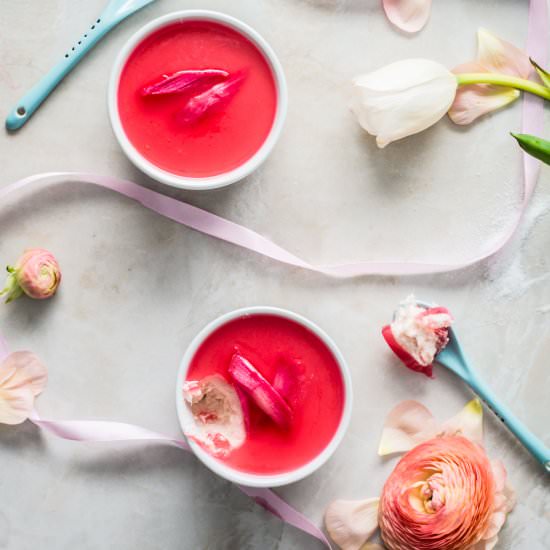 Rhubarb Panna Cotta