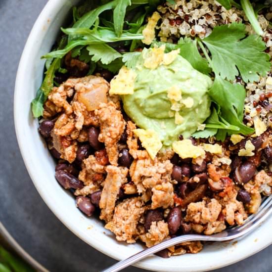 Spicy Turkey Taco Quinoa Bowls