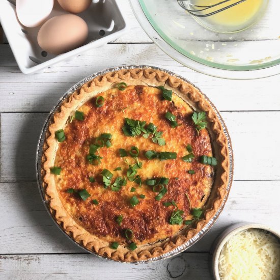 Radish and Spring Onion Quiche