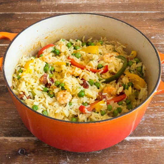 One pot spicy Spanish rice