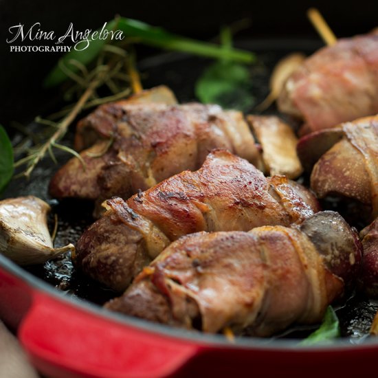 Bacon Wrapped Chicken Livers